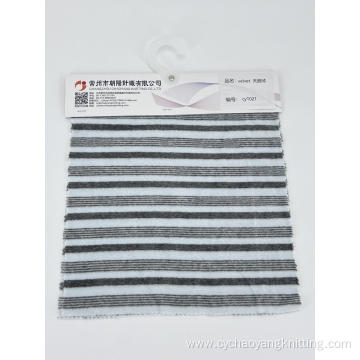 Polyester Velvet Stripes Pattern Fabric For Home Textile